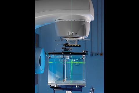 A laser sighting system is used to ensure experiments are located in exactly the right place in the laboratory